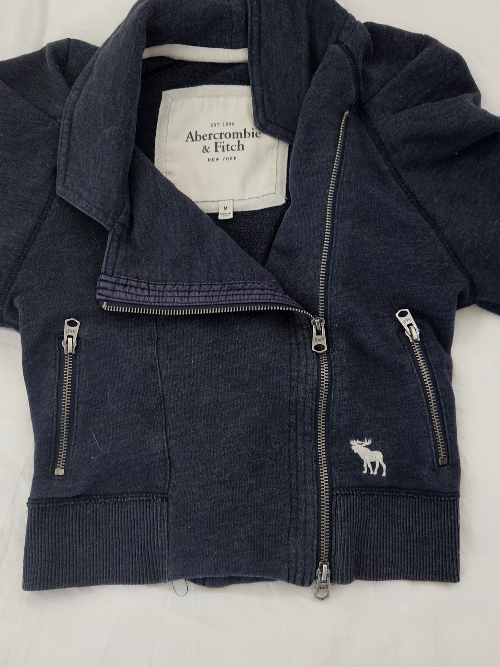 Y2k Abercrombie & Fitch Navy Zip Up